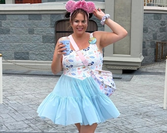 PREORDER Tiered Disneyworld Dress: Whimsical Park Print Disney Dress
