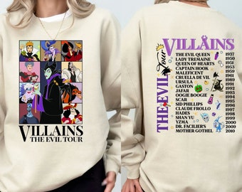 Disney Villains The Evil Tour Sweatshirt, Disney Evil Queens Sweatshirt, Disney Evil Tour Sweatshirt, Disney Maleficent Sweatshirt,