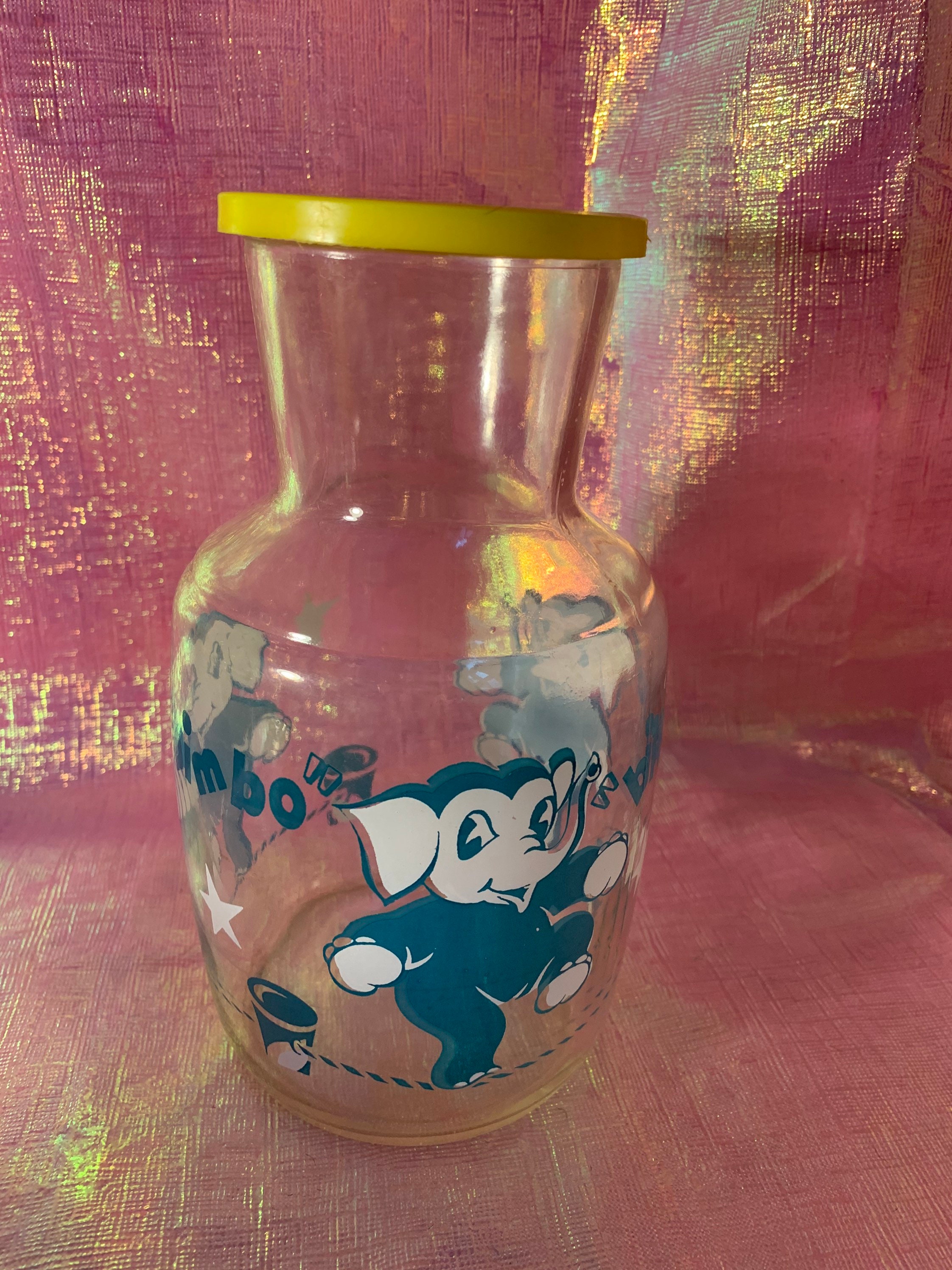 Vintage glass bimbo the elephant juice pitcher Etsy