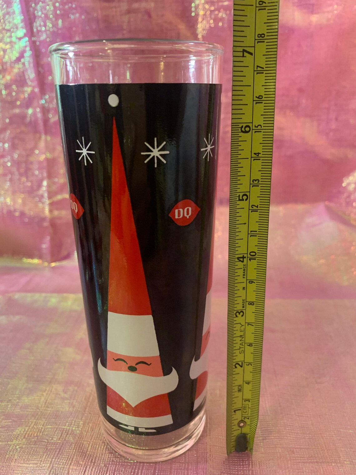 Vintage Holt Howard Santa Claus Dairy Queen glass cup Etsy