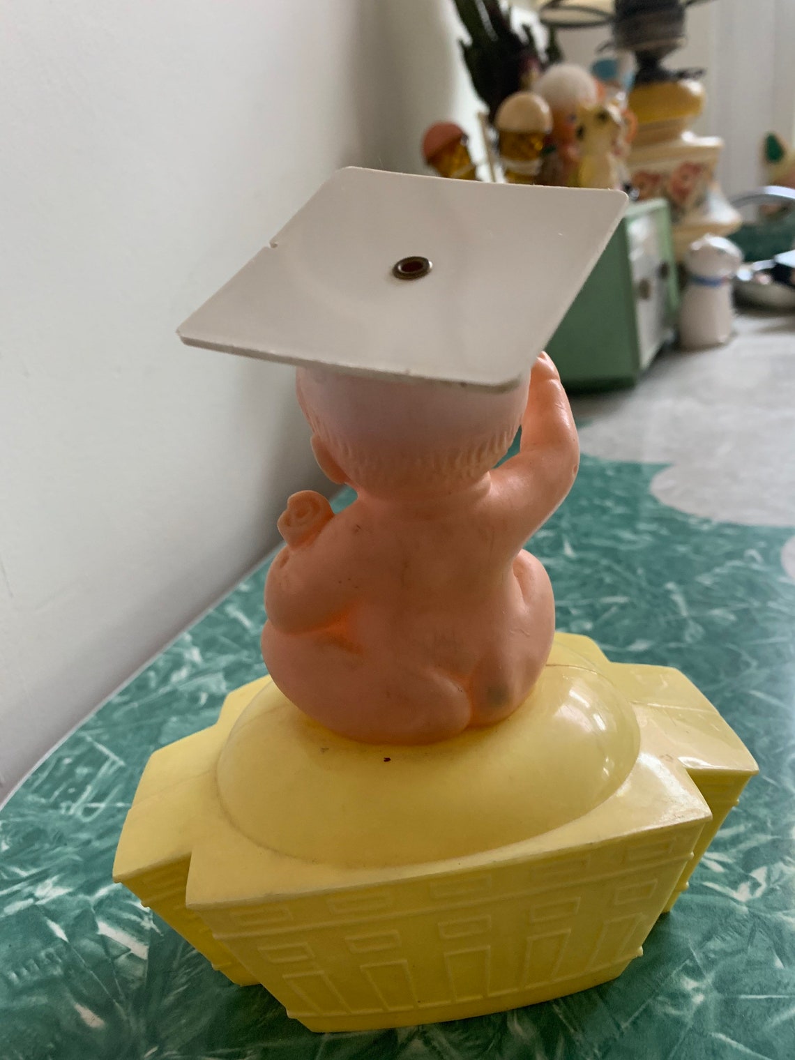 Vintage retro rubber baby piggy bank Etsy