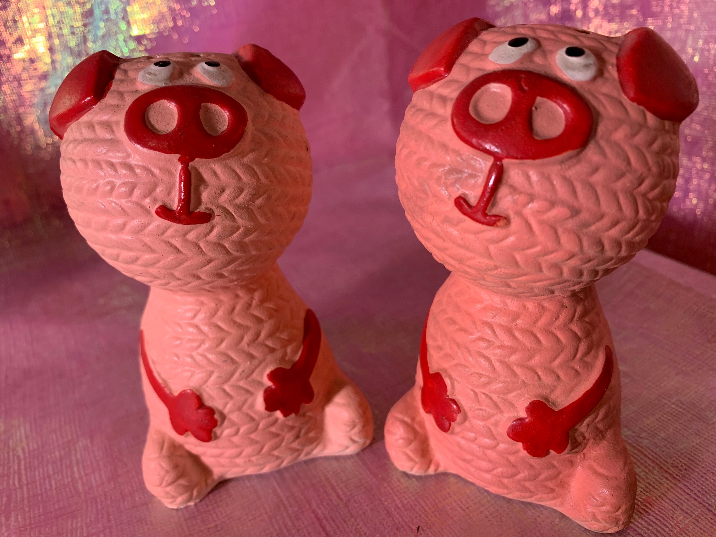 Vintage pig salt and pepper shakers Etsy