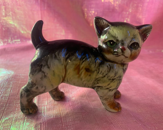 Vintage Cat Figurine Japan Etsy