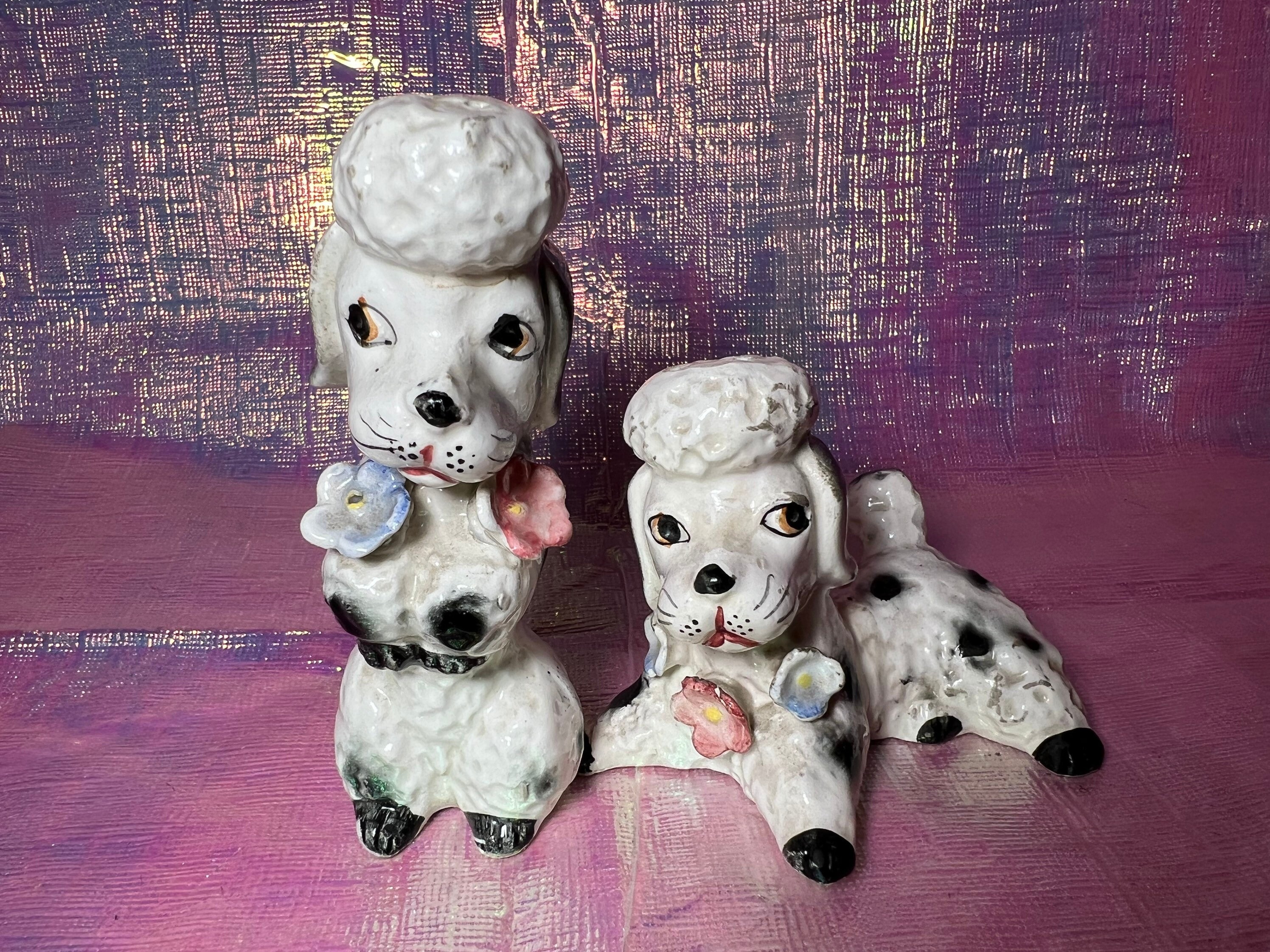 Vintage Poodle Salt and Pepper Shakers