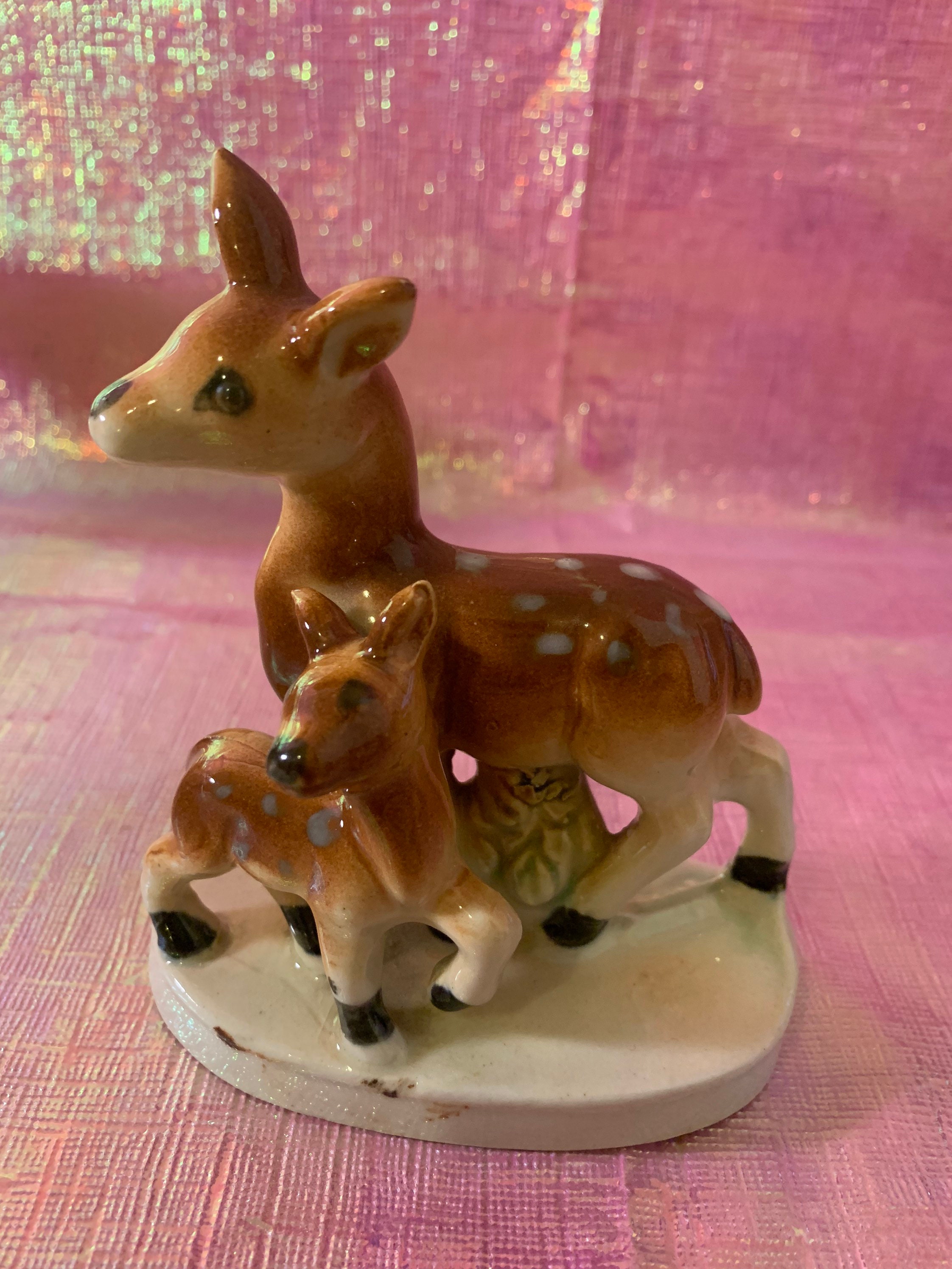 Vintage ceramic German deer figurine Etsy