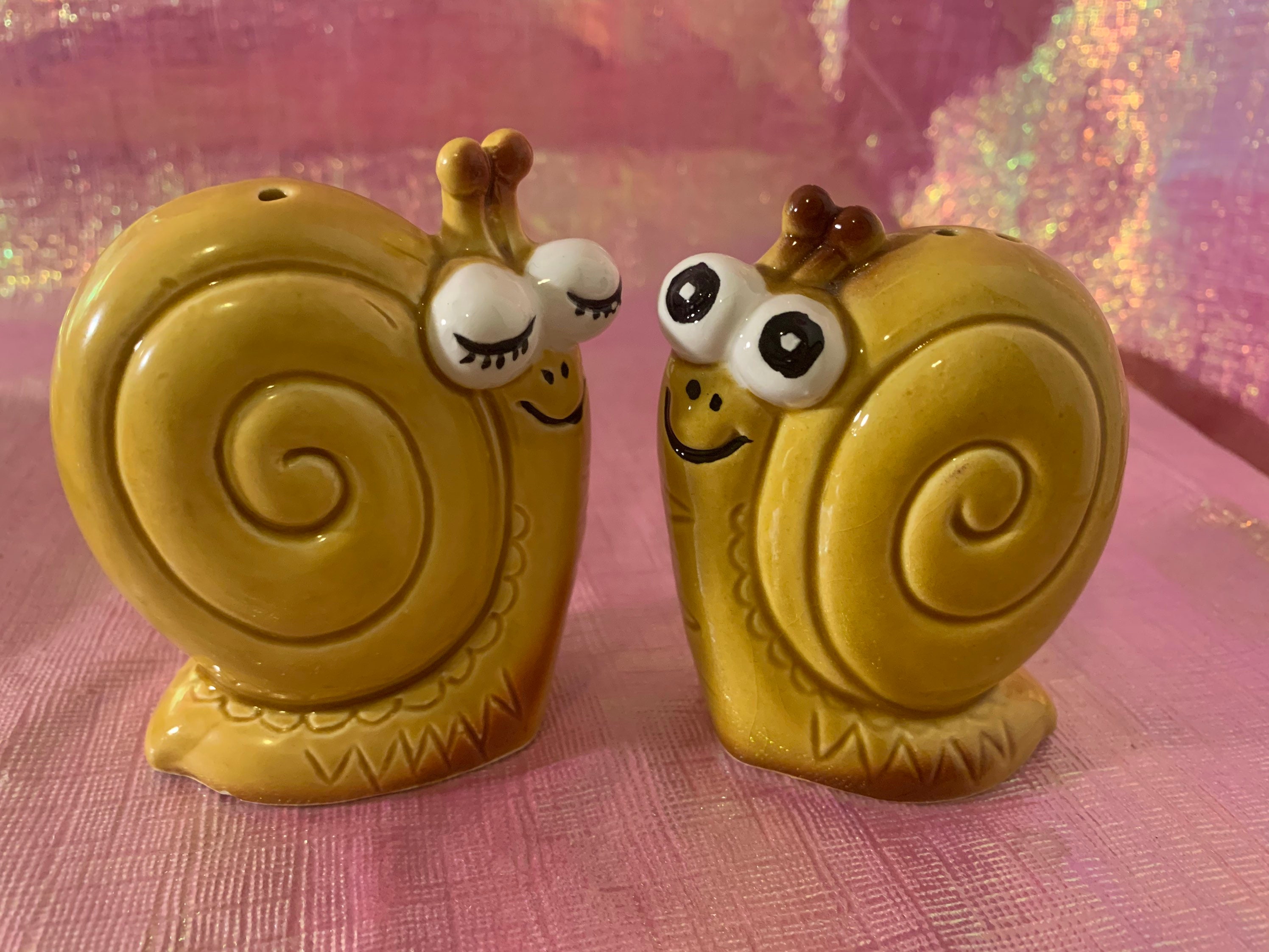 Vintage anthropomorphic snail salt and pepper shakers Etsy