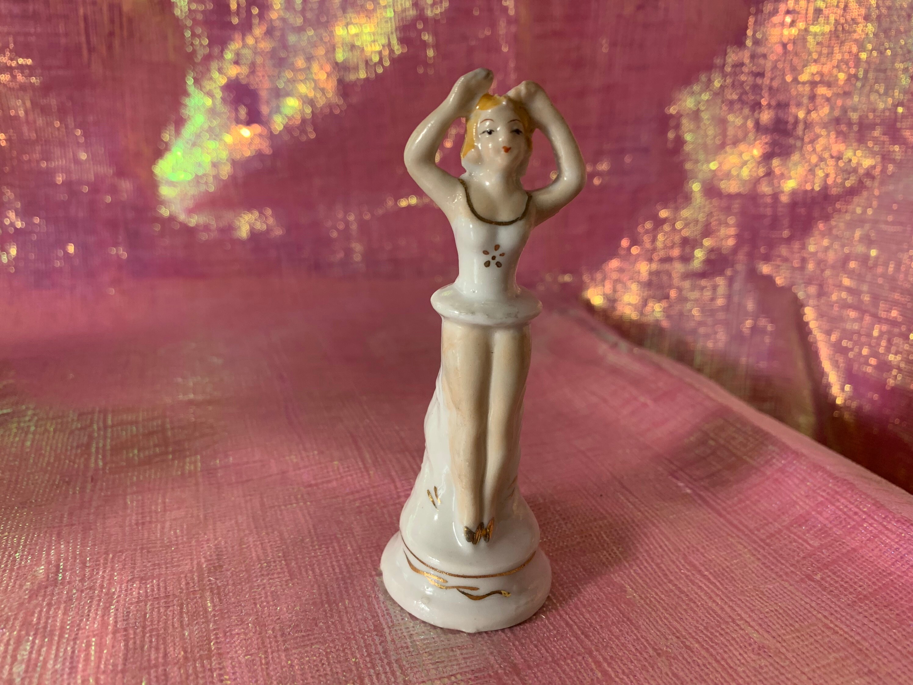 Vintage miniature porcelain japan ballerina dancer figurine Etsy