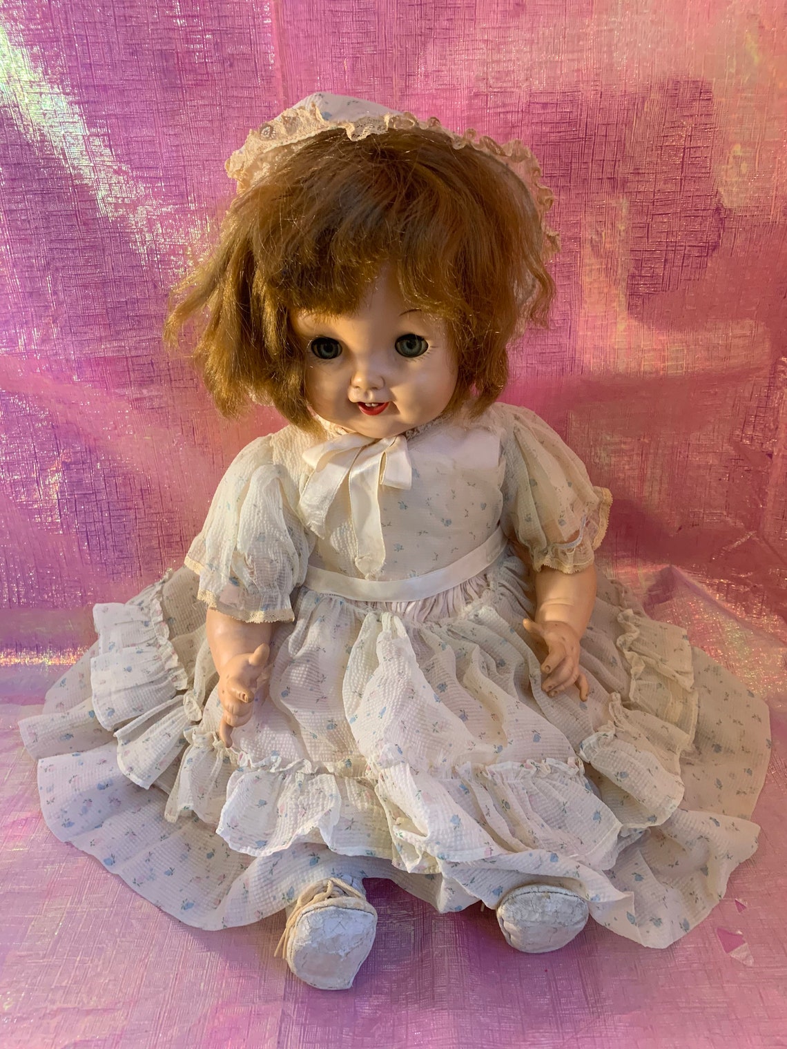 Large rubber sleepy eye doll baby Etsy