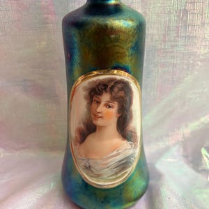 Antique Austrian Porcelain Portrait Vase