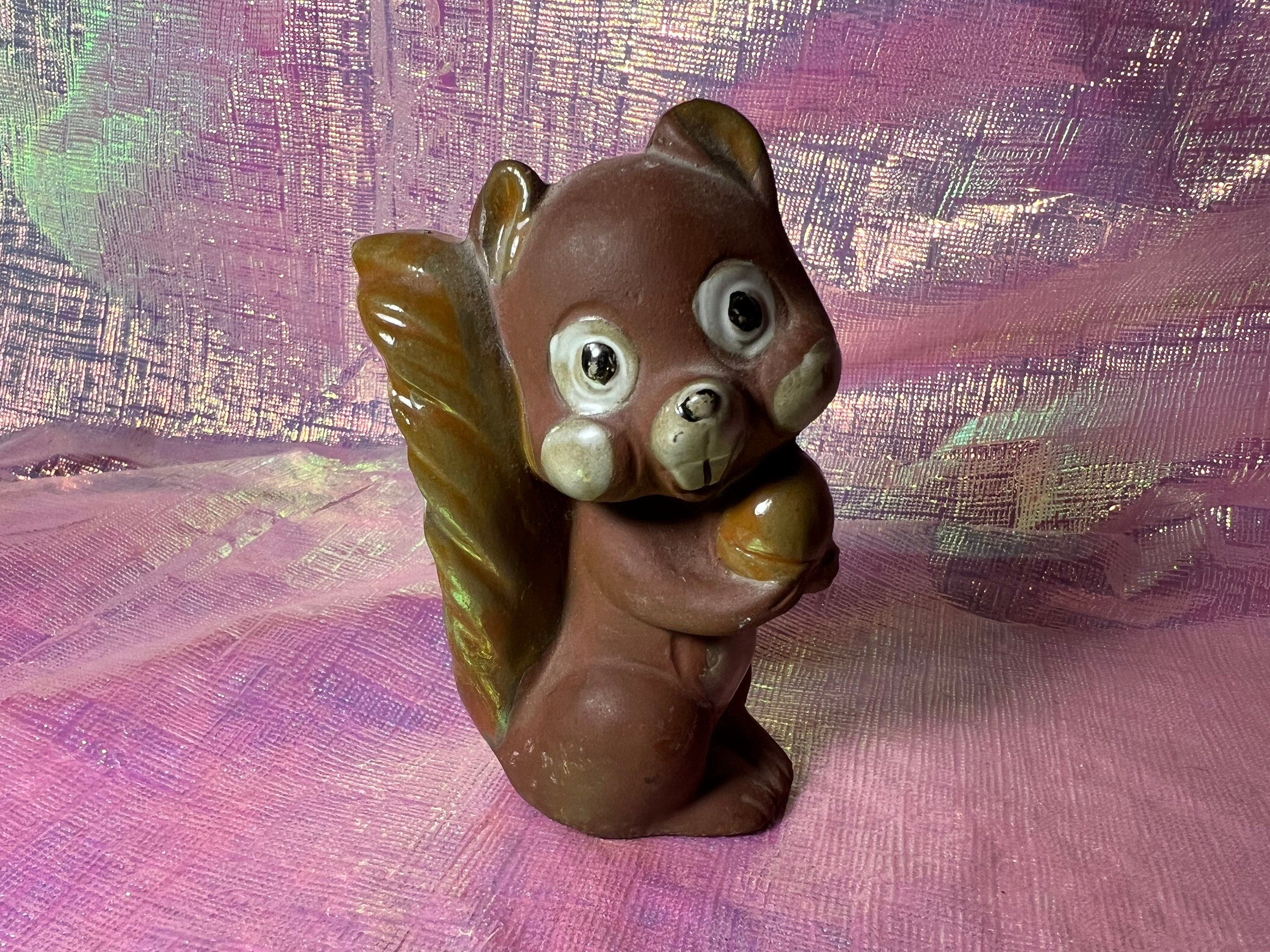 Vintage pottery squirrel figurine