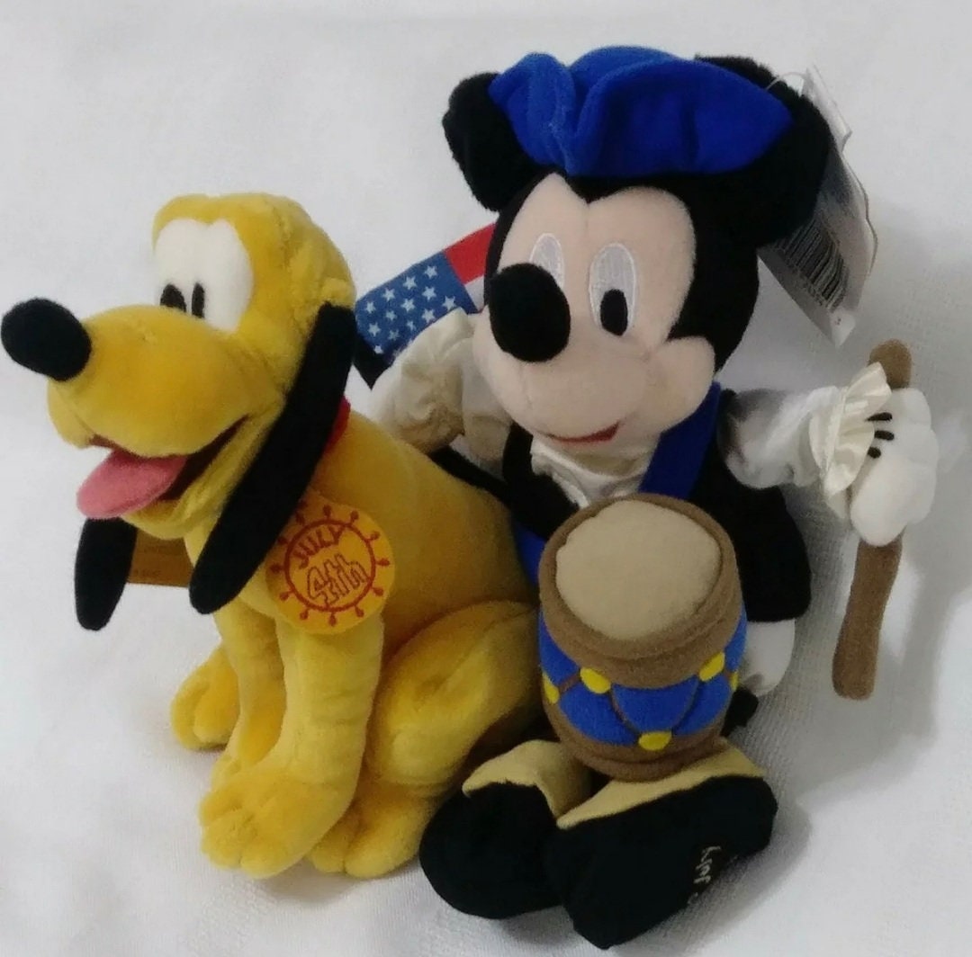Retired Vintage New With Tags Mickey Mouse Pluto Goofy 4th