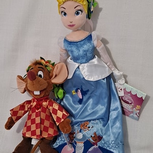 Retired New with Tags Princess Spring Fair Cinderella Embroidered Mice Jaq Mice Disney Store Plush Bean Bag Doll