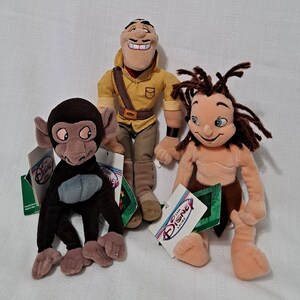 Disney Store Parks Resort Tarzan Clayton Baboon Plush Bean Bag Beanie Doll New with Tags Vintage