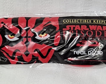 New 2012 Movie Promo Promotional Lucasfilms Star Wars Darth Maul Phantom Menace Episode III RealD 3D Glasses