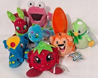 New Sealed Virtual KeyQuest Code Jakks Pacific Neopets Strawberry Usul Jubjub Kacheek Bruce Elephante Quiggle Meerca Chomby Plush Doll Ser 3