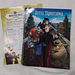 New 2012 Promo Hotel Transylvania Movie Promotional Spiral Notebook and Math Worksheet Work sheet