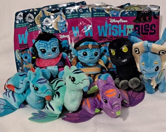 New Retired Disney Parks Wishables Bag Pandora Avatar Banshee Sentry, Shaman, Hexapede or Viperwolf Plush Doll Animal Kingdom Flight Passage