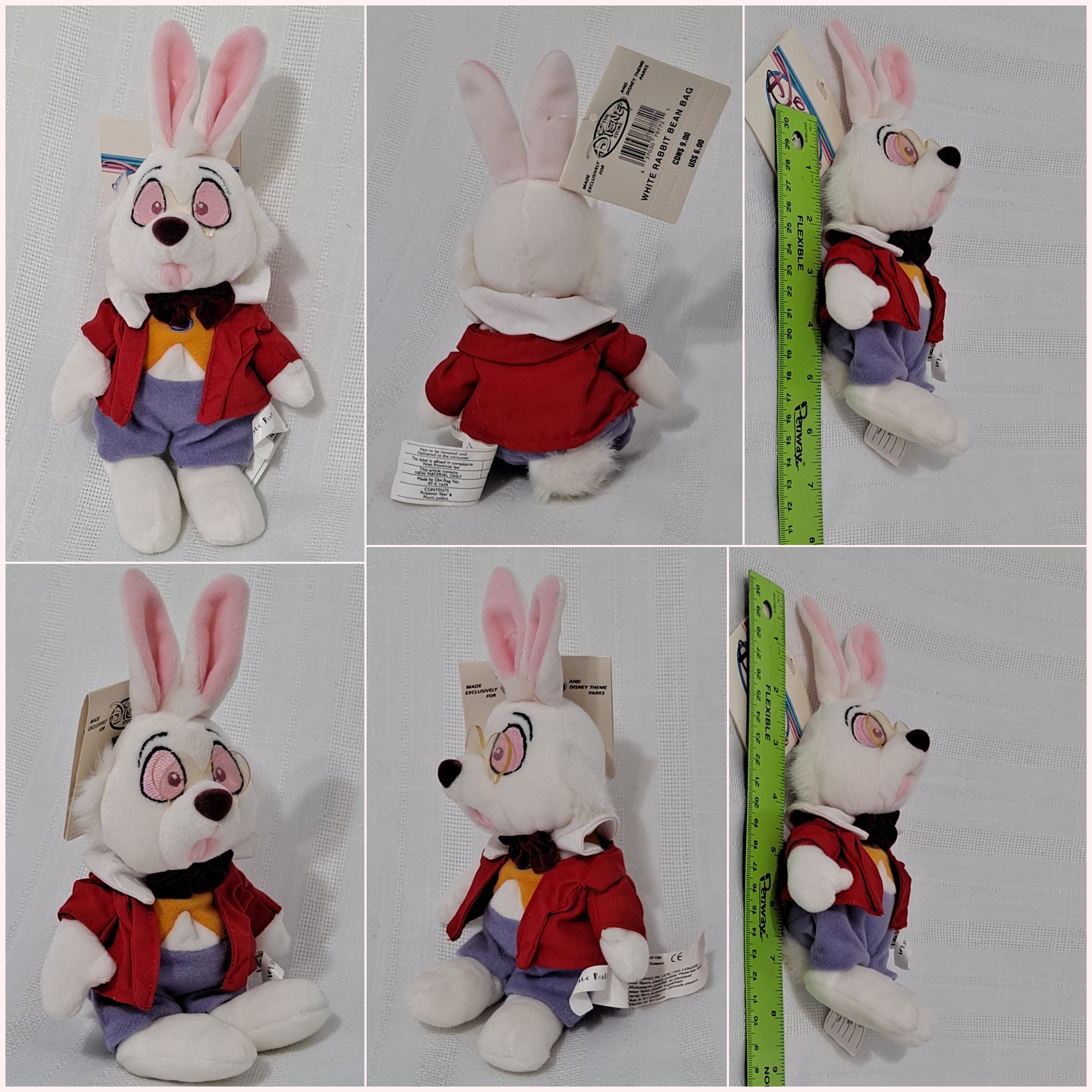 The Disney Store Exclusive Plush White Rabbit Stuffed Animal Alice In  Wonderland