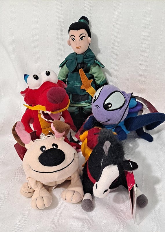 Vintage New With Tags Warrior Princess Mulan Dragon Mushu Little