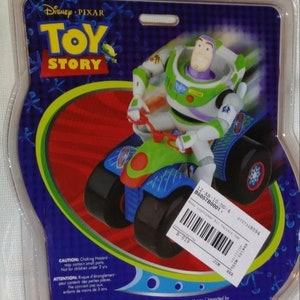Retired New Disney Store Hoops Pixar Toy Story Buzz Lightyear Action Figure ATV Vehicle afbeelding 3