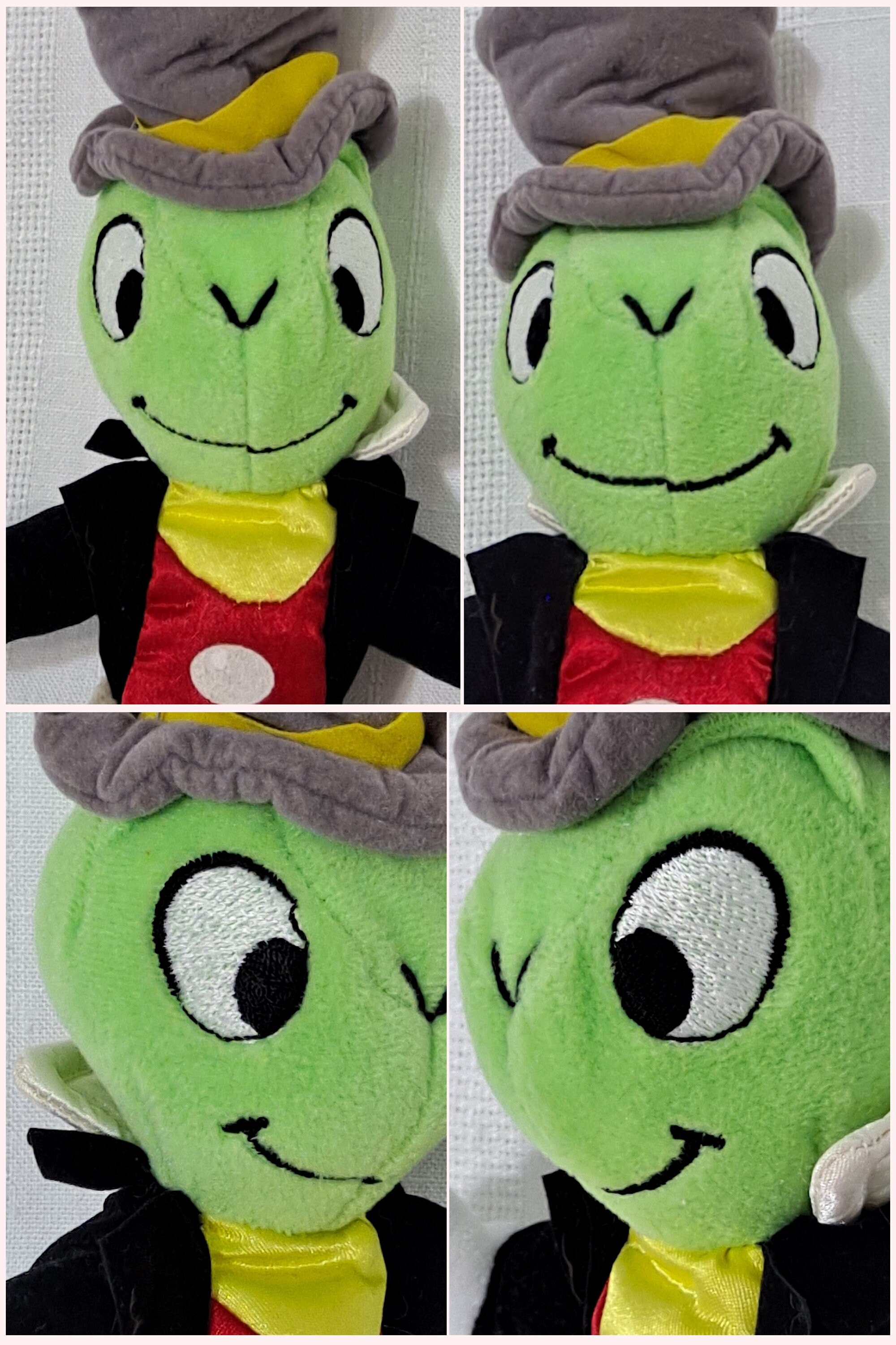 Disney Store Park Resort Pinocho Gepetto Jiminy Cricket Plush Bean