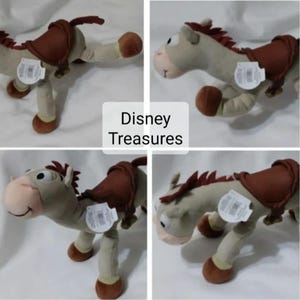 Vintage Nuevo con etiquetas Disney Pixar Toy Story Tamaño básico Buzz Lightyear Disney Store o muñeco de peluche articulado Bullseye the Horse Exclusivo del parque Poseable Bullseye