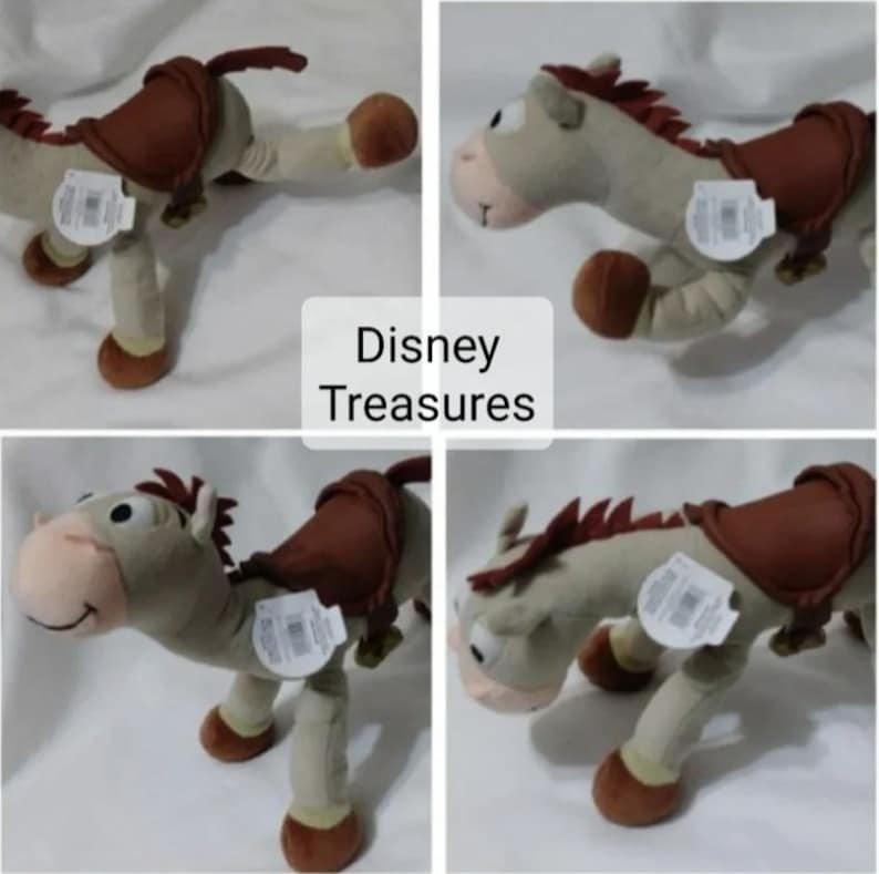 Vintage Nuevo con etiquetas Disney Pixar Toy Story Tamaño básico Buzz Lightyear Disney Store o muñeco de peluche articulado Bullseye the Horse Exclusivo del parque Poseable Bullseye