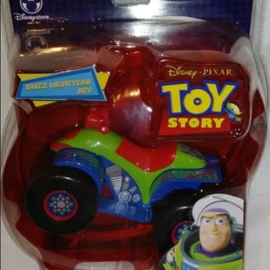 Retired New Disney Store Hoops Pixar Toy Story Buzz Lightyear Action Figure ATV Vehicle