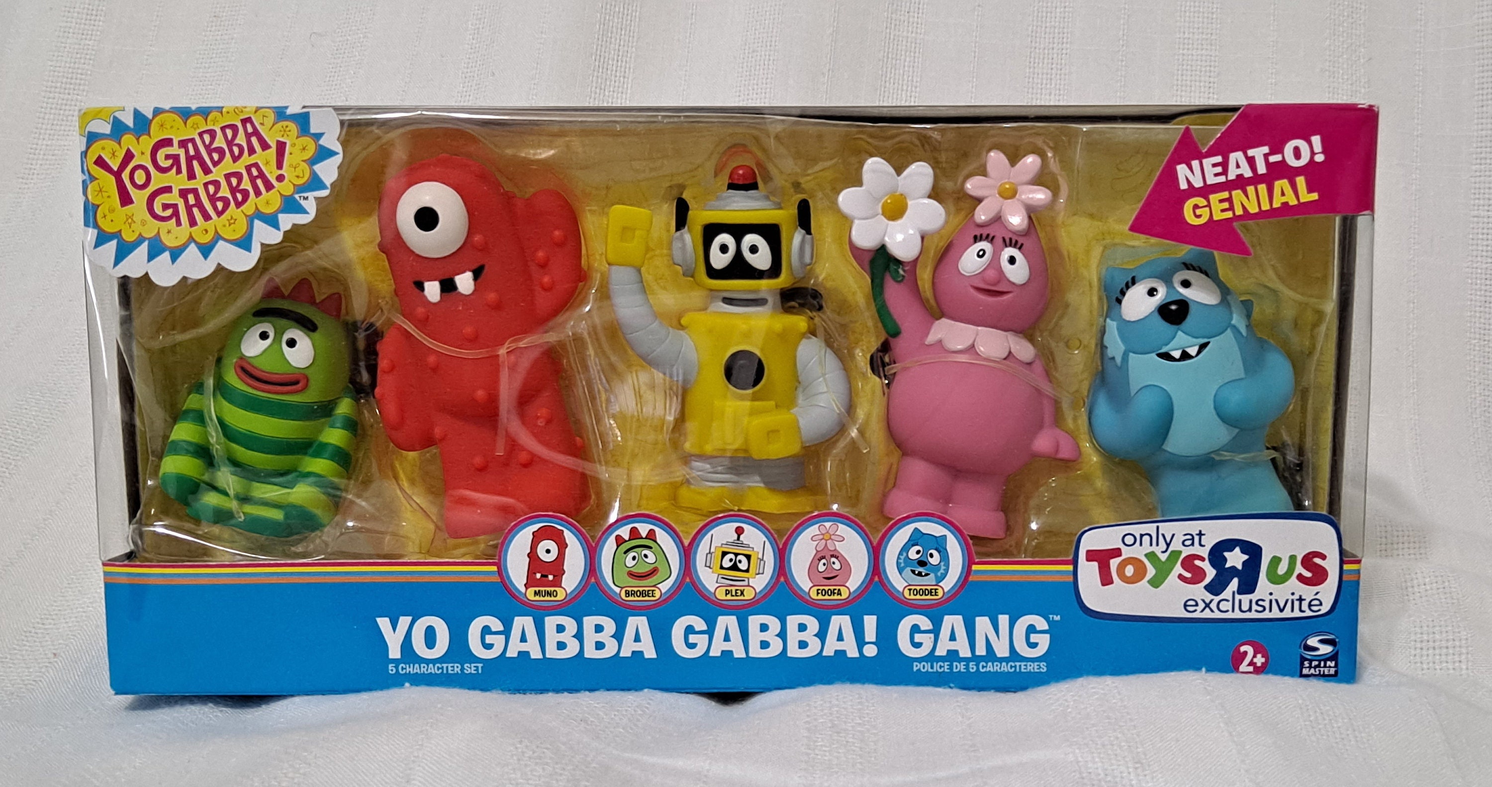Retired New Sealed Nickelodeon Yo Gabba Gabba Monsters Foofa Muno Plex  Toodee Brobee Plush Mini Action Figure Doll Set 