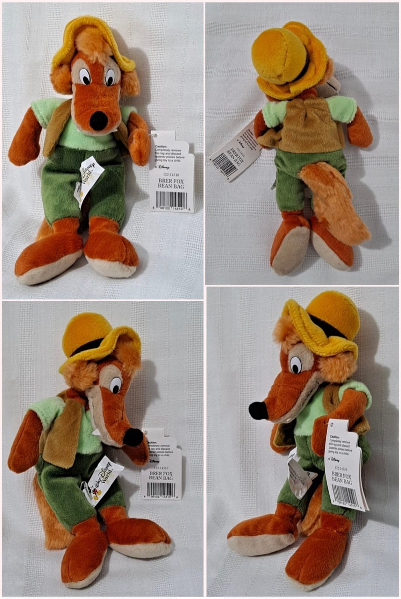 Vintage New + Tags Brer Br'er Rabbit Vulture Fox Bear Set Plush Bean ...