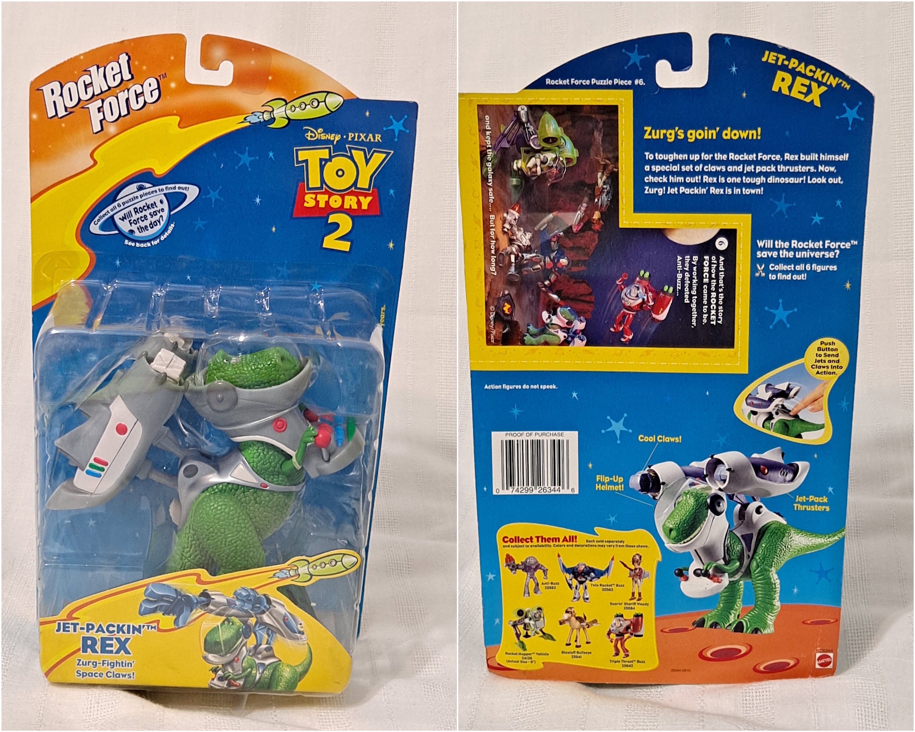 Disney Pixar Toy Story Mattel Blastoff Bullseye Jet Packing Rex