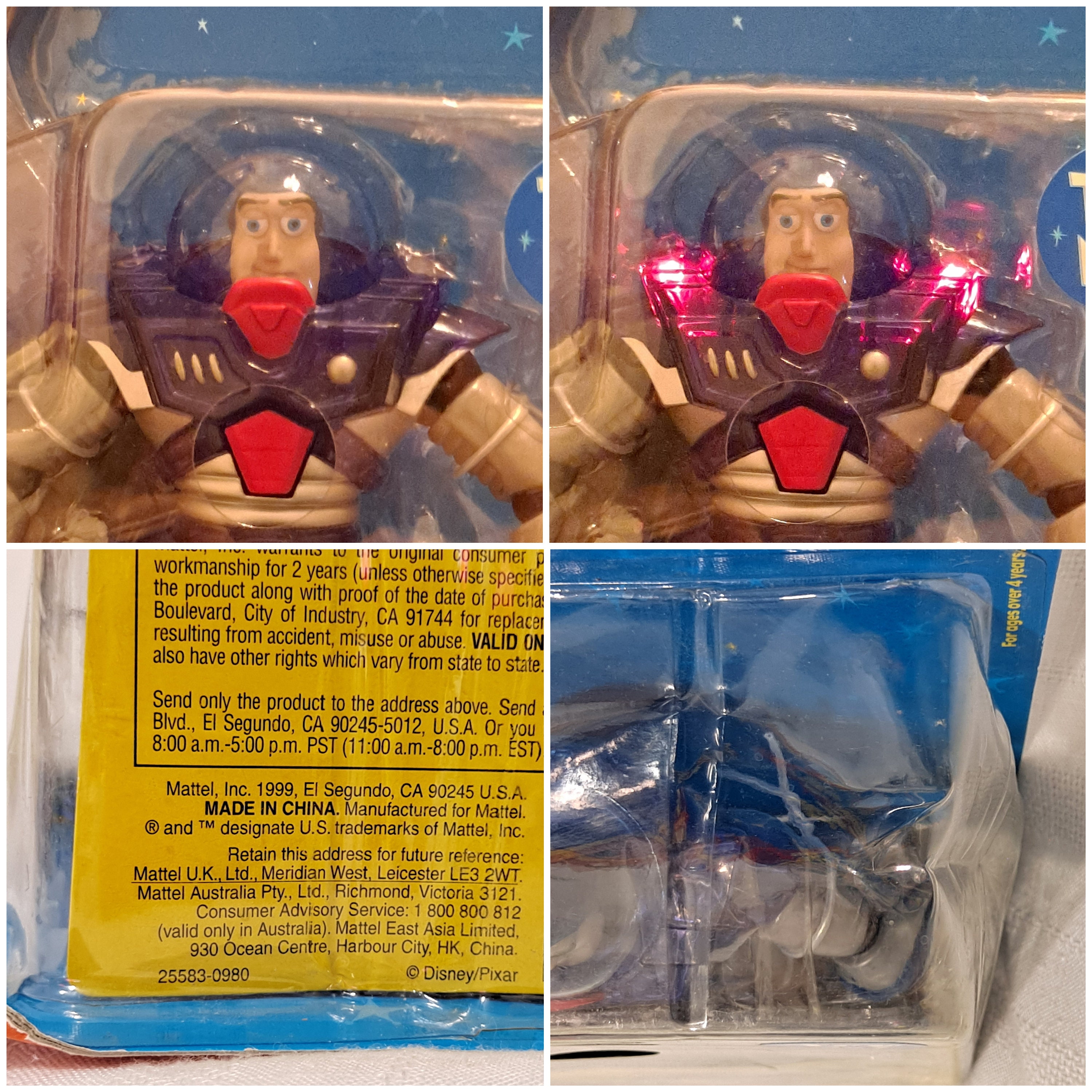 Disney Pixar Toy Story 2 Mattel Twin Rocket Force Buzz Cyberhook