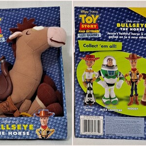 Disney Pixar Hasbro Toy Story & Beyond Cowgirl Jessie Bullseye Horse Astronaut Buzz Lightyear Figure Cuddle Doll Vintage Retired New Package image 3