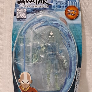 MATTEL Nickelodeon Nick.com Fisher Price Viacom Avatar Last Airbender Water Series Spirit World Aang figure Staff Glider Retired New