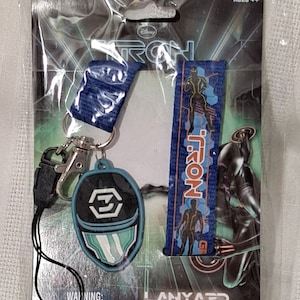 New 2010 Official Disney Tron Legacy LANYARD Badge holder Helmet charm swivel Lobster claw + detachable attachment by Monogram Block Buster