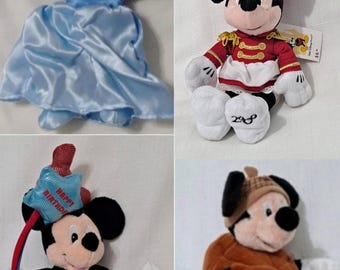 Acorn Costume Happy Birthday Mickey Mouse Minnie Mouse Marching Band Leader Queen Disney Plush Bean Bag Doll New Tags Vintage Halloween