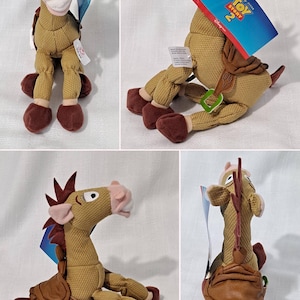 Vintage New Tags Disney Store Pixar Toy Story Sheriff Woody Cowboy Prospector Pete Star Bean or Bullseye Disney Store Bean Bag Plush Doll Bullseye Horse