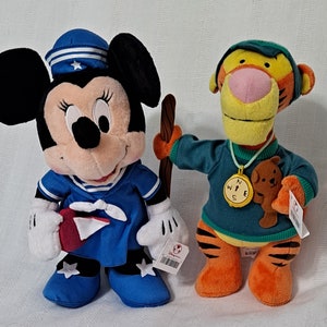 Retired New with Tags Sailing Minnie Mouse Hiking Tigger Pooh Pal Disney Store Plush Bean Bag Doll New Tags