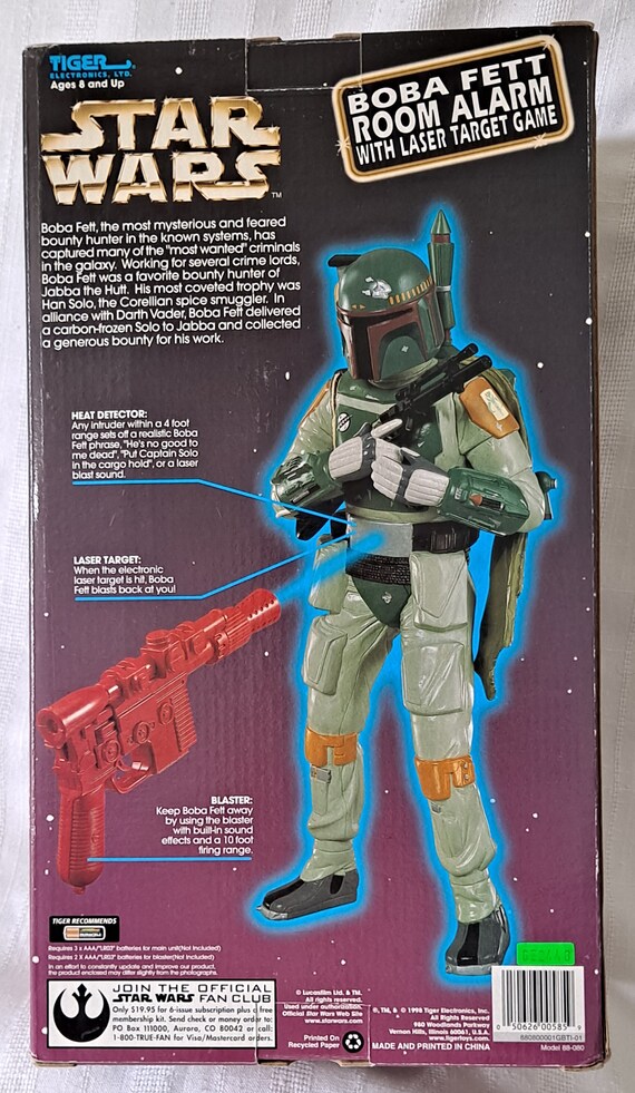 New Vintage Tiger Electronic Star Wars Boba Fett Room Alarm