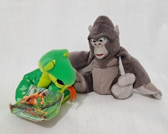New Disney Tarzan Mattel Jungle Snake or Baby Flynt Plush Bean Bag