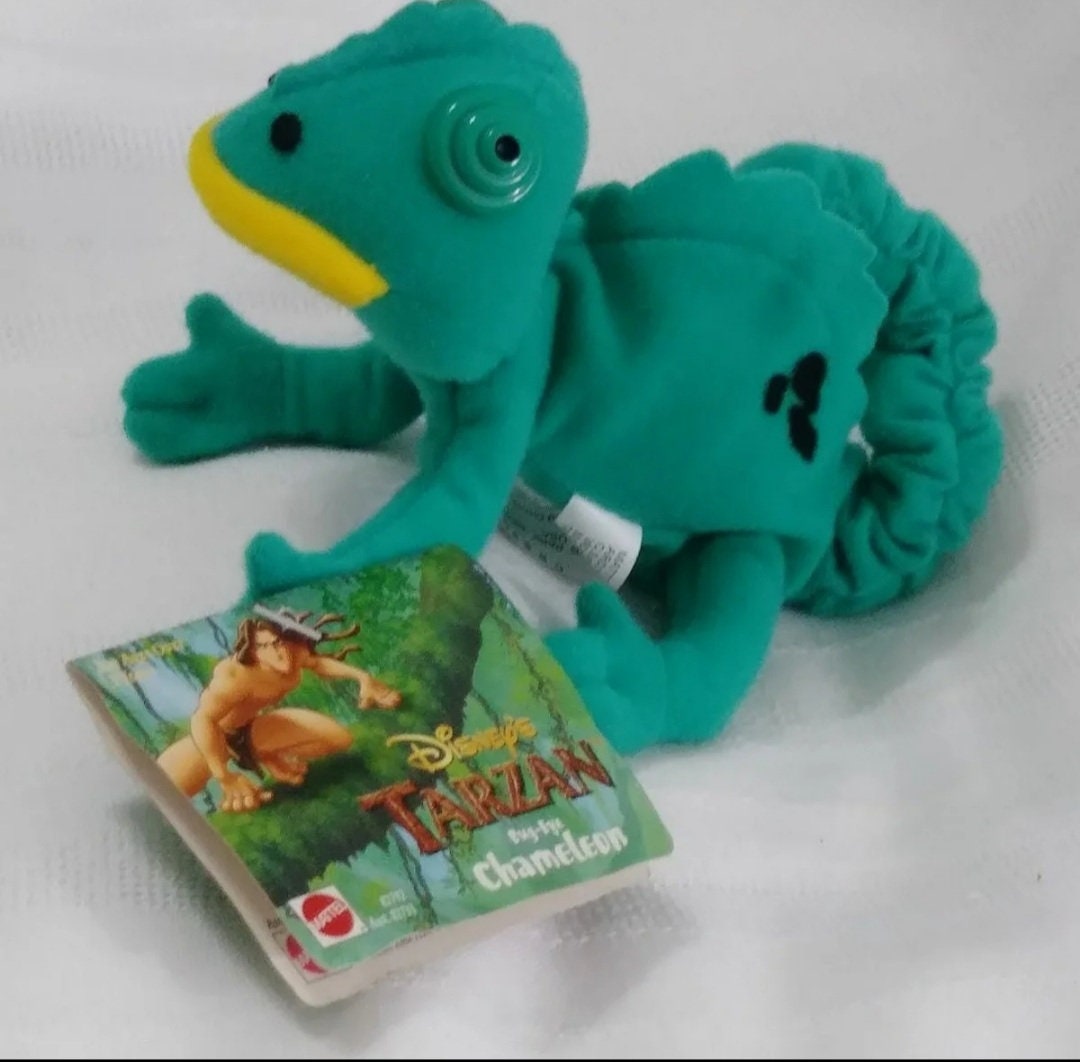 Disney Mattel Tarzan Tree Climbing Lemur Bug Eyed Chameleon Plush