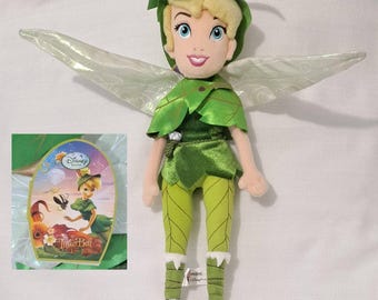 Retired New with Tags Peter Pan Fairy Tinkerbell Lost Boys Treasures Walt Disney World Magic Kingdom Plush Doll Pixie Dust Fall Costume