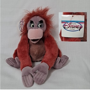 Retired New with tags Disney Store and Parks Jungle Book Baby Louie Orangutan Bean Bag Plush Doll