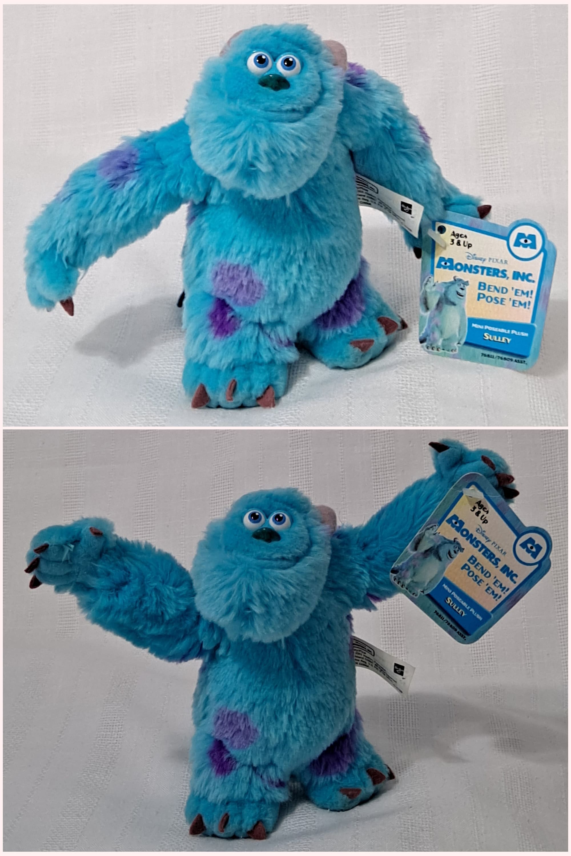 Vintage Disney Pixar Monsters Inc Duffle Bag Transform Sulley Mike Wazowski  RARE