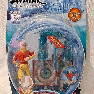 MATTEL Nickelodeon Nick.com Fisher Price Viacom Avatar Last Airbender Air Cannon Aang Water Series figure Battle Benders with targets