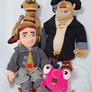 Retired Disney Movie Treasure Planet Jim Hawkins Morph Long John Silver Ben B.E.N. Plush Doll