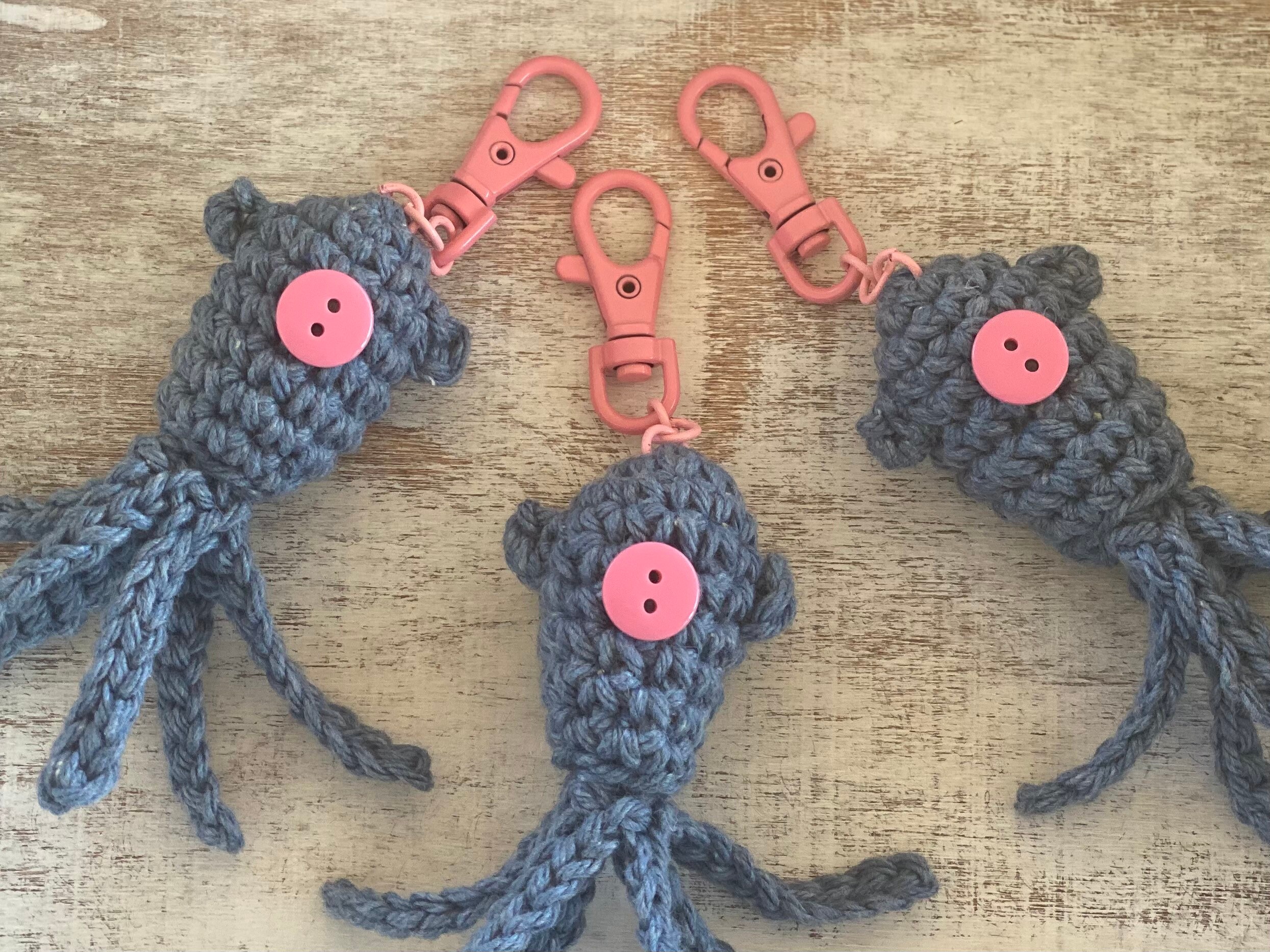 Squid Keychain Plush Mini Coraline Etsy
