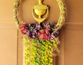 12 inch Grape Vine Wreath with Succulents