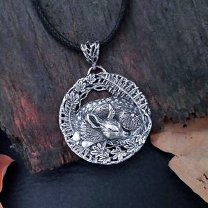Silver Fawn Pendant. Sleeping Baby Deer Necklace. Woodland Forest Animal Jewelry.