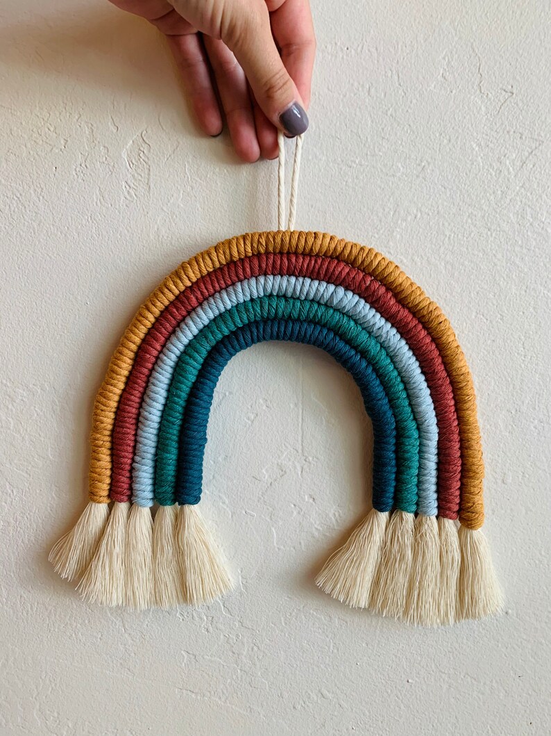 SUNBURST Macrame Rainbow Wall Hanging Macrame Rainbow Etsy